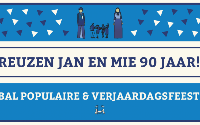 90ste verjaardag reuzen Jan en Mie